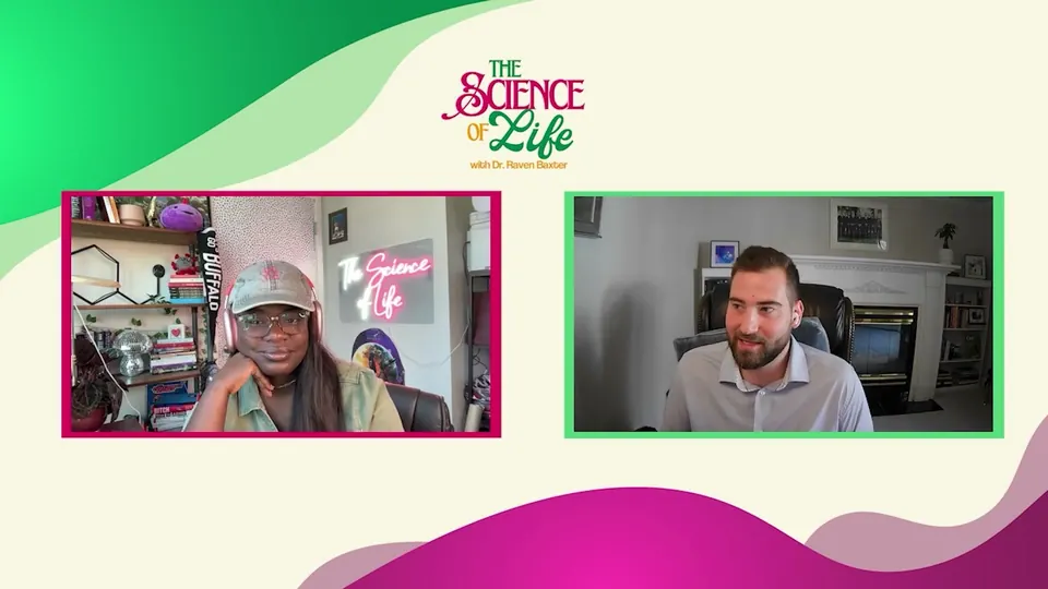 Dr. Raven Baxter and Dr. Ben Rein recording episode 10